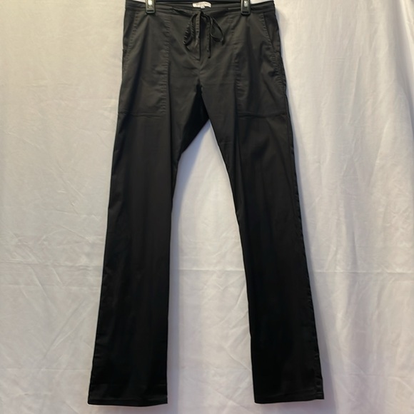 Emerson Fry New York Black Slacks Pants 4 Tie Front Elastic Waist Lagenlook Cozy - Picture 2 of 8